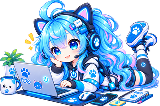 パソコンを操作するPICO